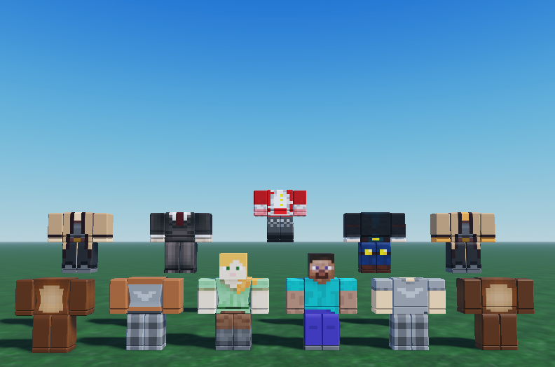 Roblox shirt and pants templates after conversion